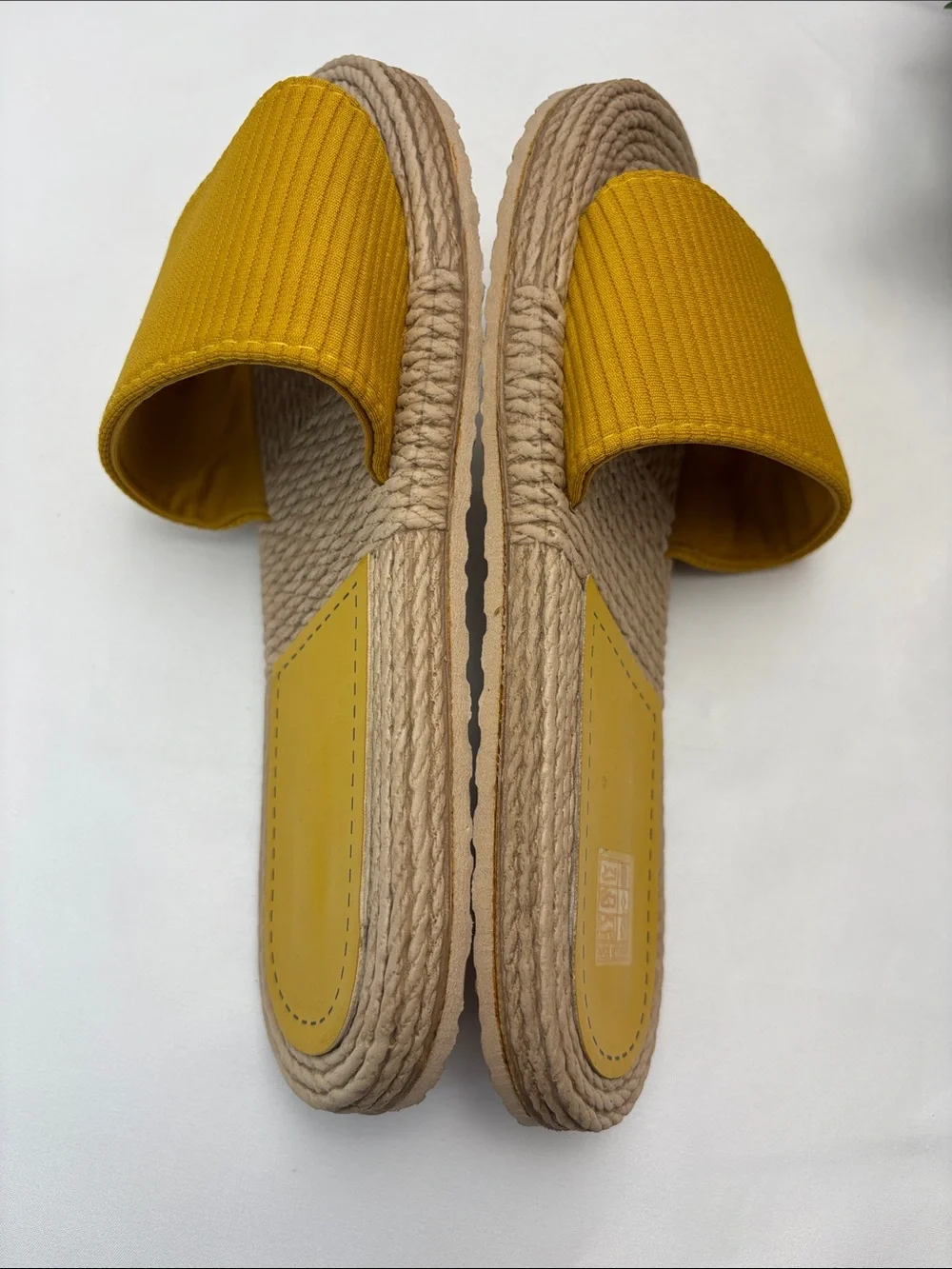 Fashion Women’s 7 Mustard Yellow Slide Sandals - Casual‎ Summer Slip-Ons